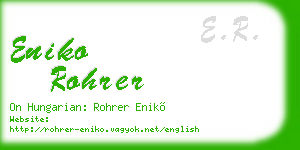 eniko rohrer business card